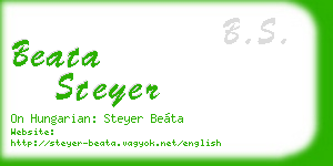 beata steyer business card