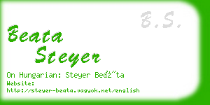 beata steyer business card